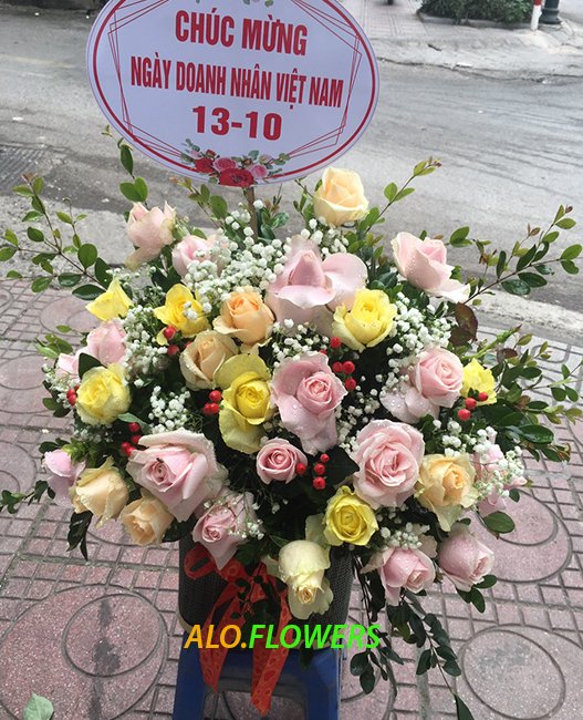 giỏ hoa chúc mừng đẹp