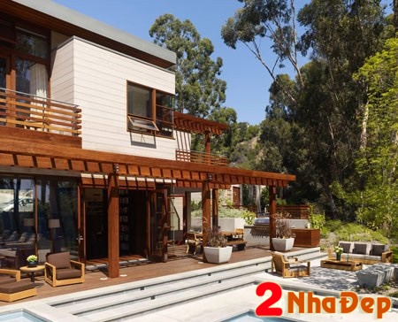 Biệt thự bằng gỗ đẹp thân thiện với môi trường tại Los Angeles