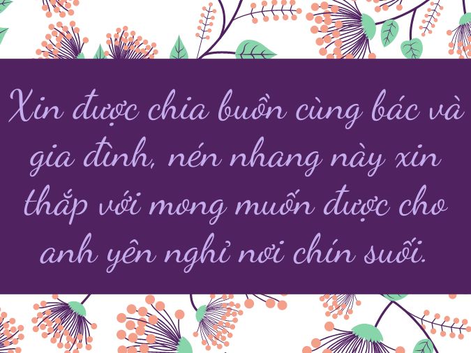 Cách viết lời chia buồn
